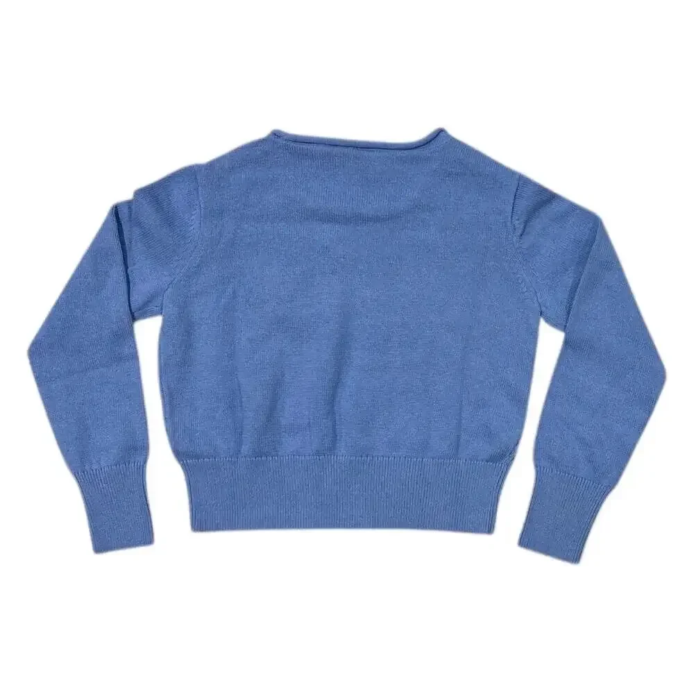 NWT Gap Kids Girls Spring Blue Butterfly Crew Neck Sweater Youth Large 10/12